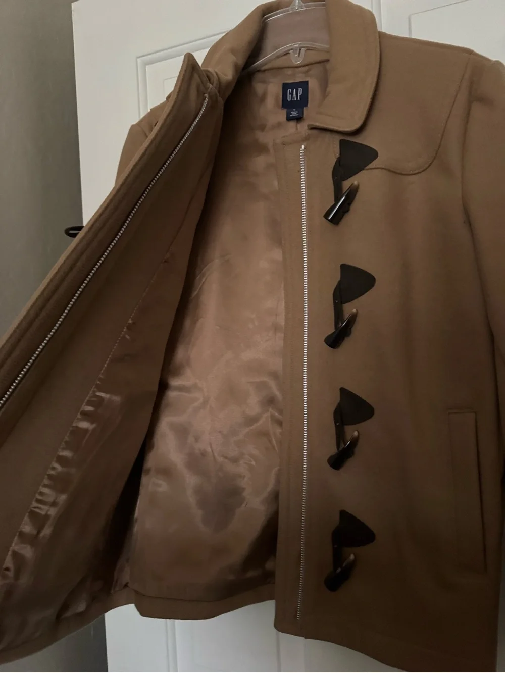 GAP Camel Toggle Duffle Coat – Women’s Wool Blend